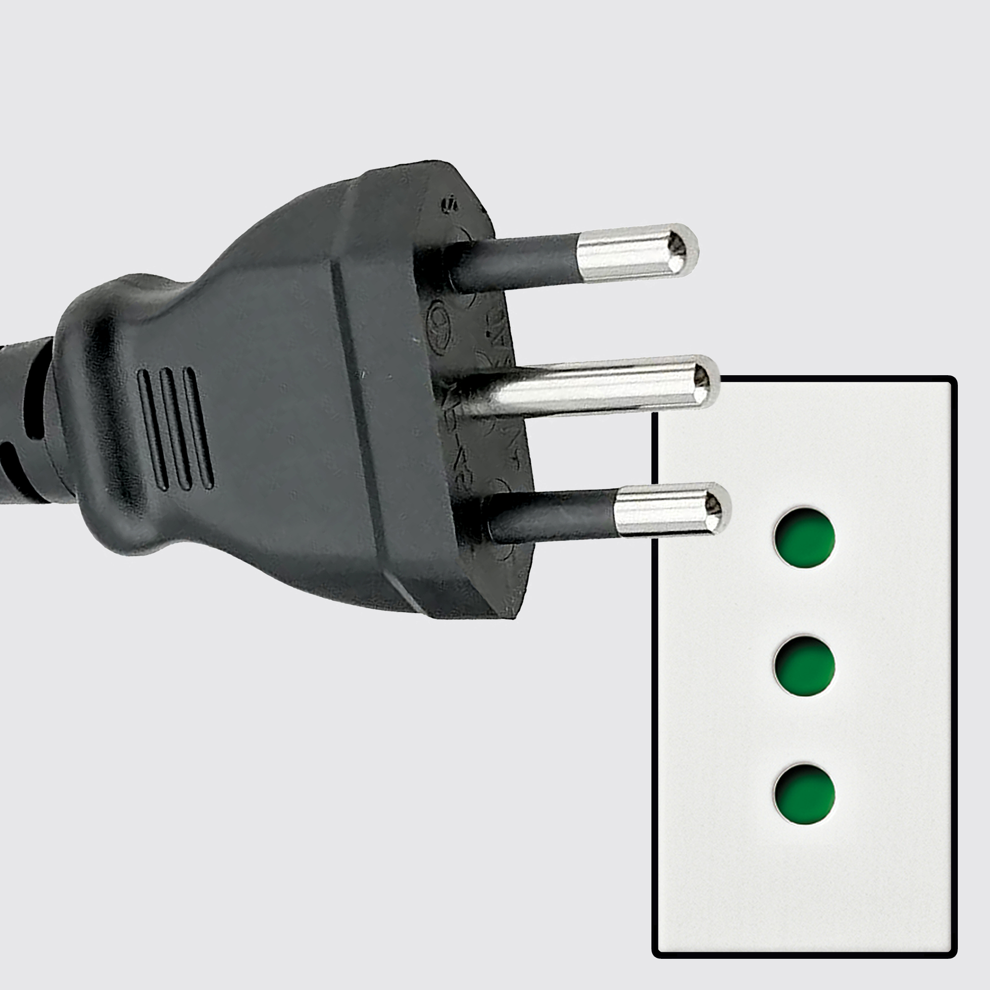 Italian Type L plug and socket reference tiles.